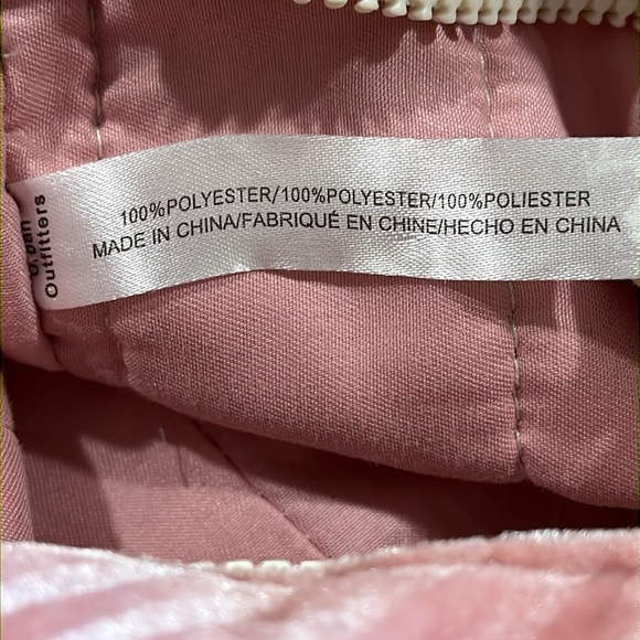 Urban Outfitters Small Wavy Pink Mini Tote Velvet Crossbody Shoulder Bag - Picture 6 of 8